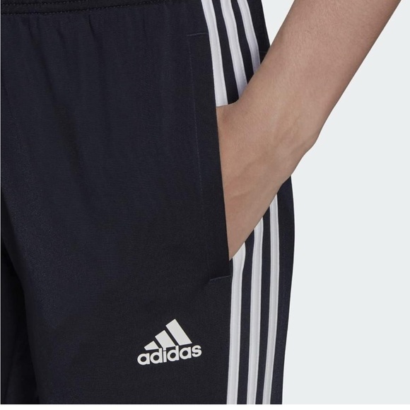 NEW Adidas Women's Dark Blue Joggers with White Stripes - Picture 5 of 15